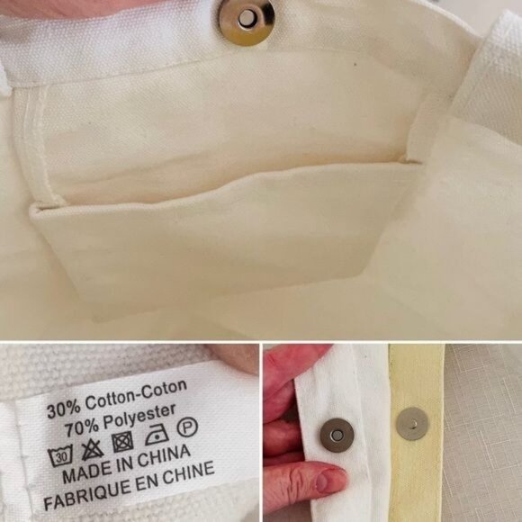 Summer Sunset Canvas Beach Tote FabFitFun Shoulder Bag Foldable Travel Shopping - Picture 8 of 12